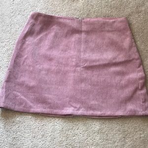 Ribbed mauve pencil skirt